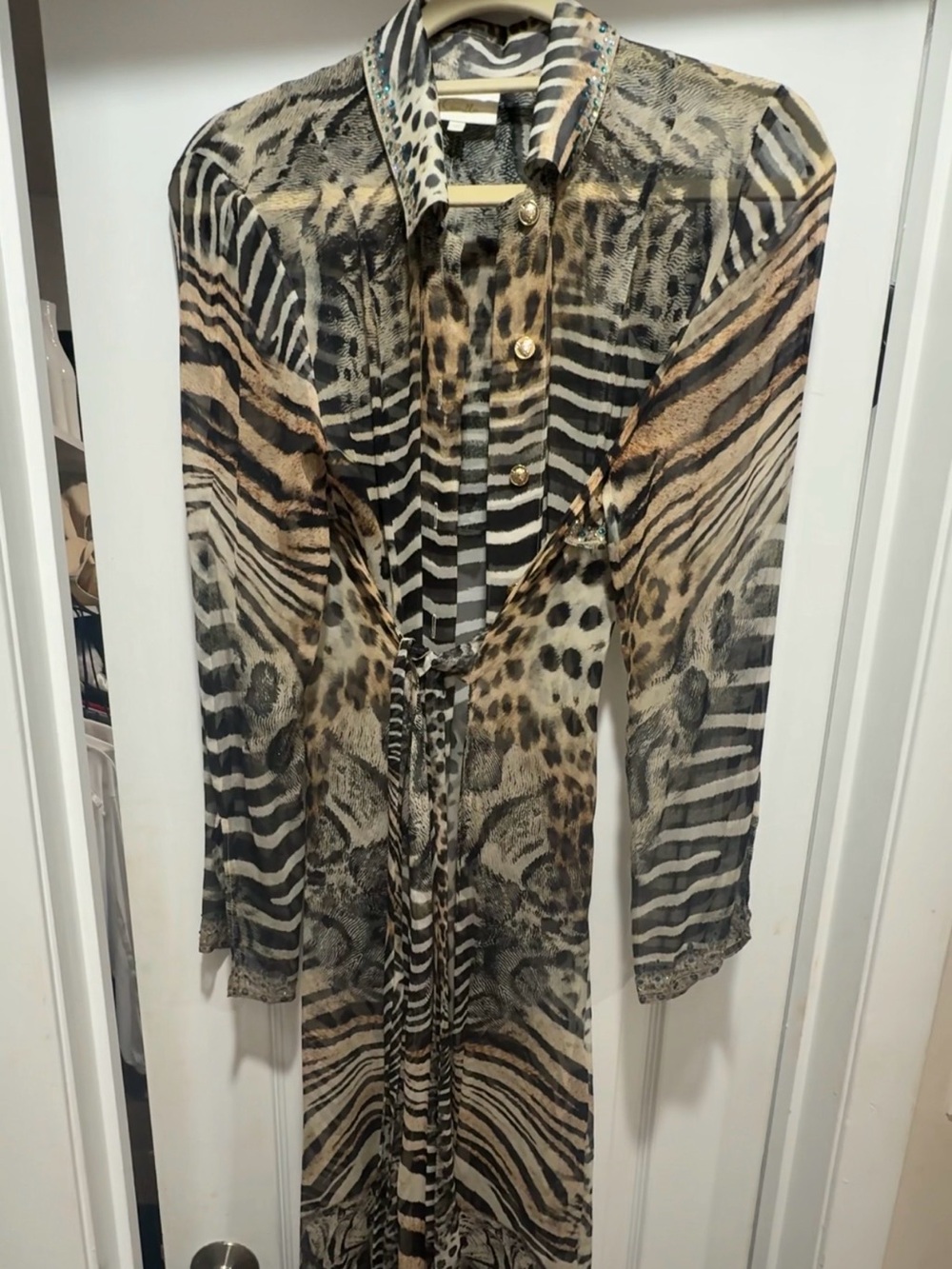 Camilla Animal Print button down dress